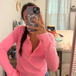 Pink aerie long sleeve